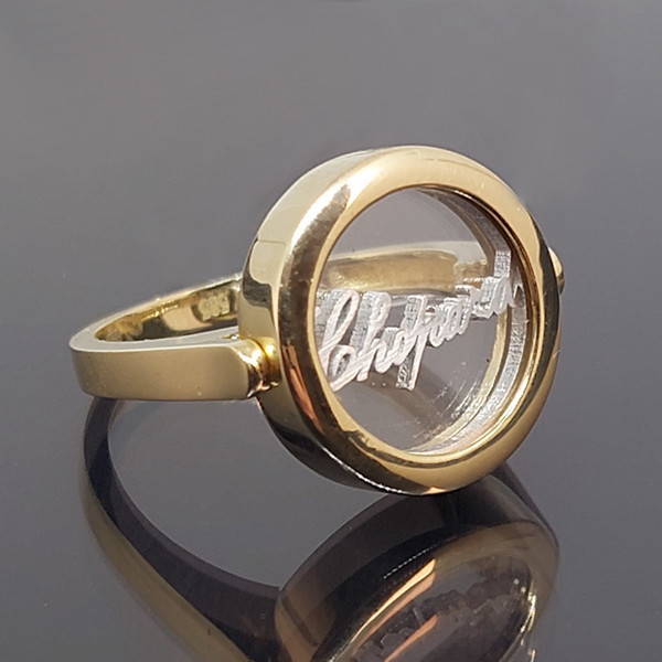 Кольцо женское Chopard под стеклом